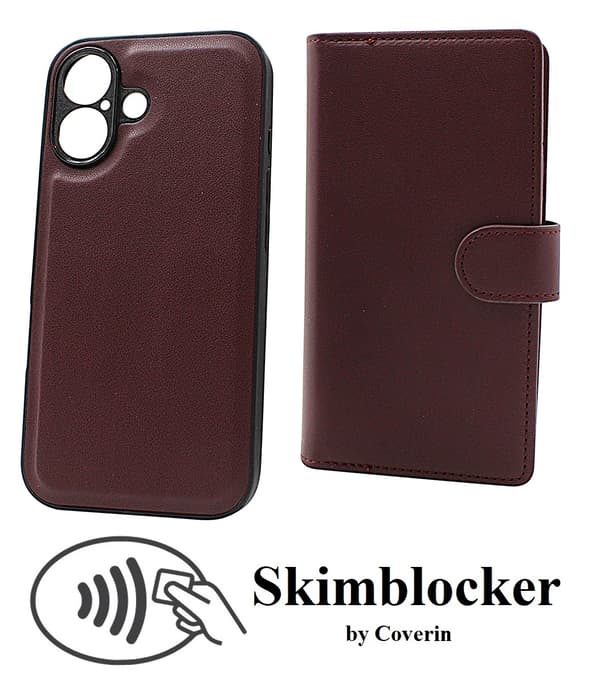 Skimblocker iPhone 16 XL Magnet Plånboksfodral Svart