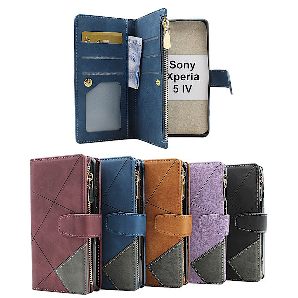 XL Standcase Lyxfodral Sony Xperia 5 IV 5G Svart