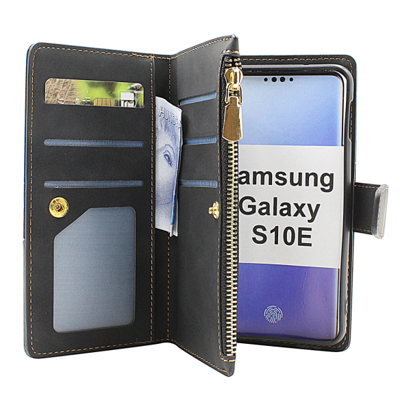 XL Standcase Lyxfodral Samsung Galaxy S10e (G970F) Marinblå