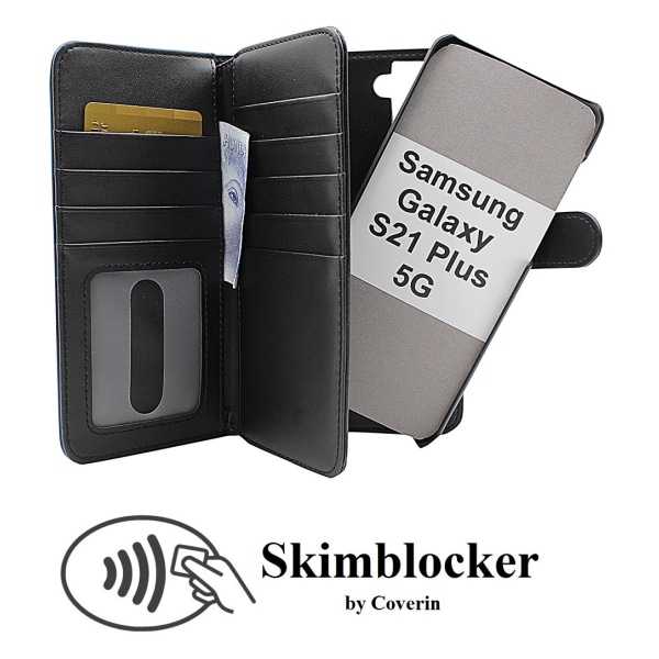 Skimblocker XL Magnet Fodral Samsung Galaxy S21 Plus 5G Hotpink