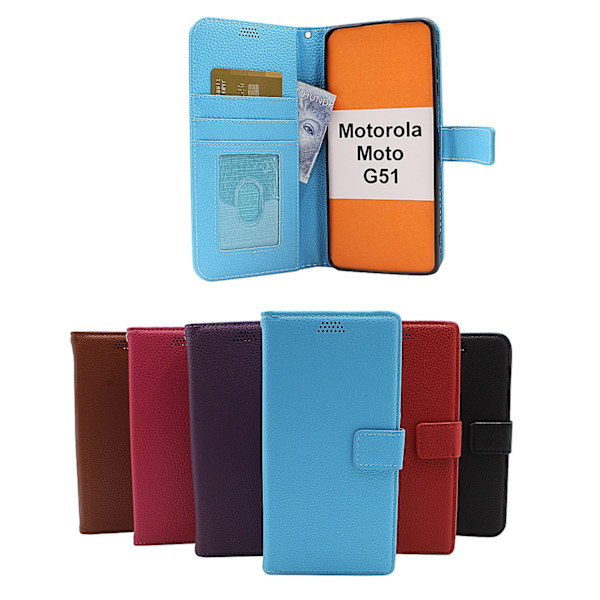 New Standcase Wallet Motorola Moto G51 Lila