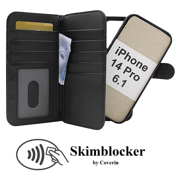 Skimblocker XL Magnet Fodral iPhone 14 Pro (6.1)