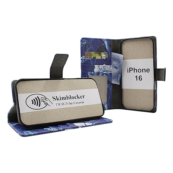 Skimblocker iPhone 16 Plånboksfodral Design