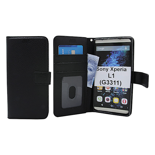 New Standcase Wallet Sony Xperia L1 (G3311) Svart