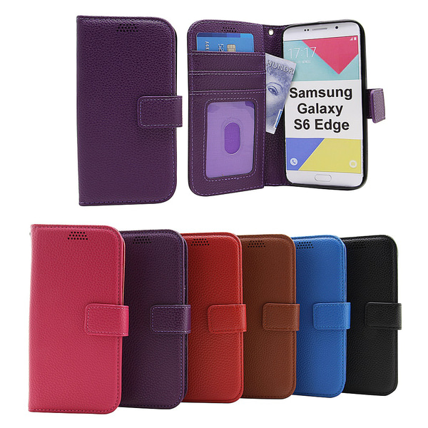 New Standcase Wallet Samsung Galaxy S6 Edge (G925F) Röd