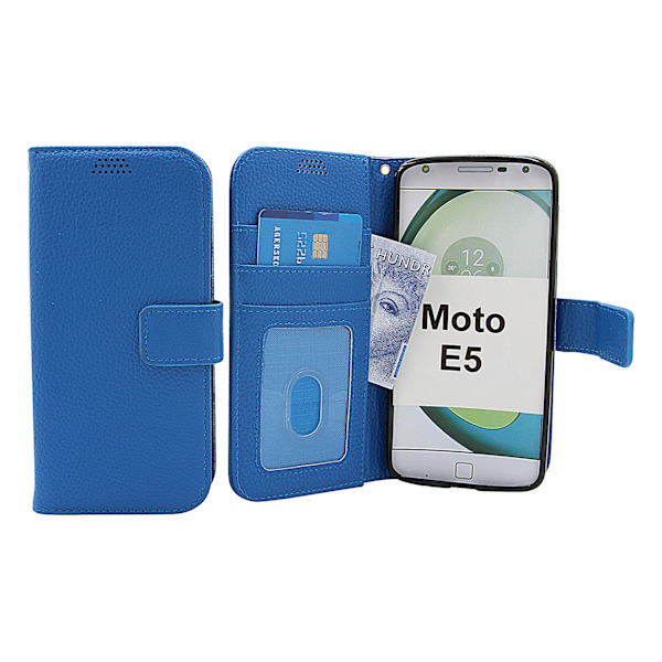 New Standcase Wallet Motorola Moto E5 / Moto E (5th gen) Blå
