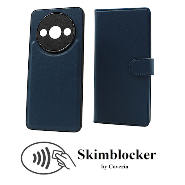 Skimblocker Xiaomi Redmi A3 Magnet Plånboksfodral Svart