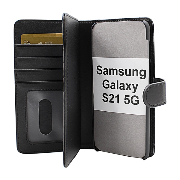 Skimblocker XL Magnet Fodral Samsung Galaxy S21 5G (G991B) Svart