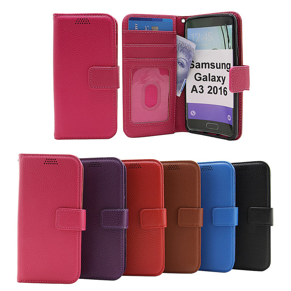 New Standcase Wallet Samsung Galaxy A3 2016 Hotpink