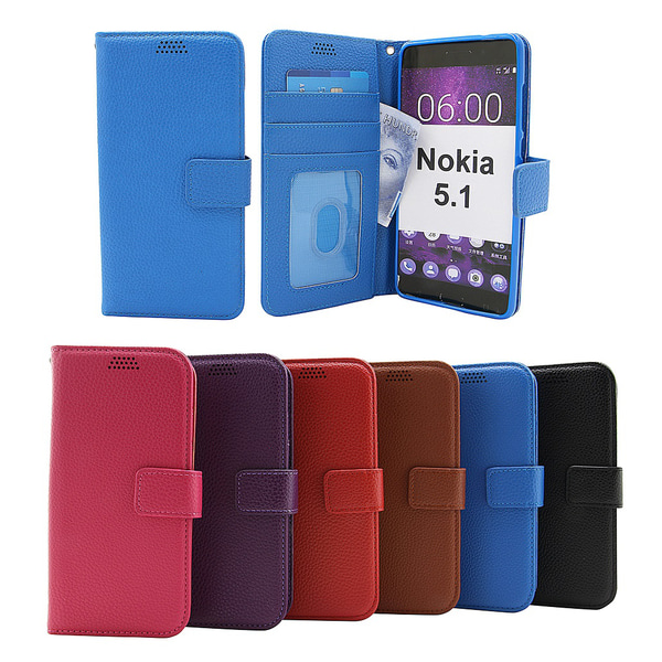New Standcase Wallet Nokia 5.1 Blå