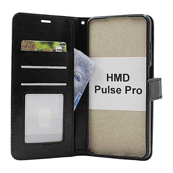 Crazy Horse HMD Pulse Pro / Pulse Plus Plånboksfodral Svart