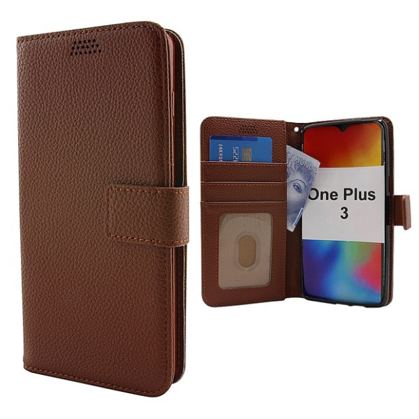 New Standcase Wallet OnePlus 3 Svart