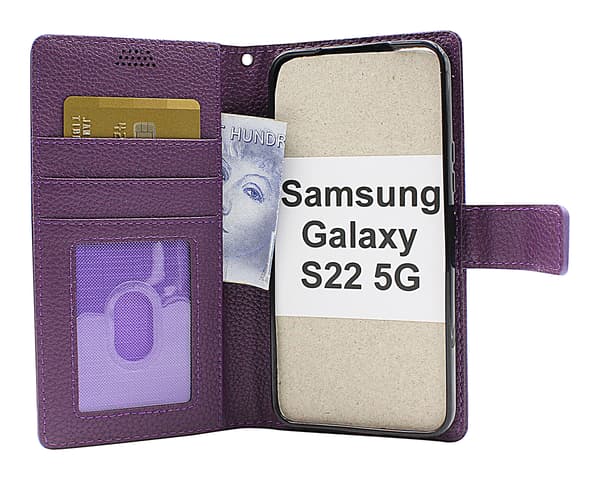 New Standcase Wallet Samsung Galaxy S22 5G Brun