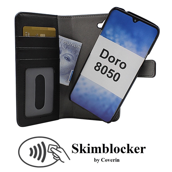 Skimblocker Magnet Wallet Doro 8050 Röd