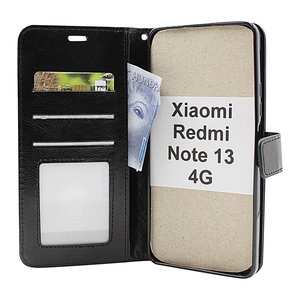 Crazy Horse Wallet Xiaomi Redmi Note 13 4G Turkos