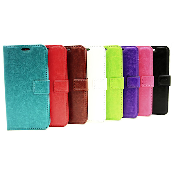 Crazy Horse Wallet Huawei Honor 8 Turkos