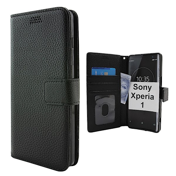 New Standcase Wallet Sony Xperia 1 (J9110) Svart