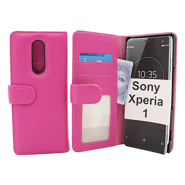 Skimblocker Plånboksfodral Sony Xperia 1 (J9110) Hotpink