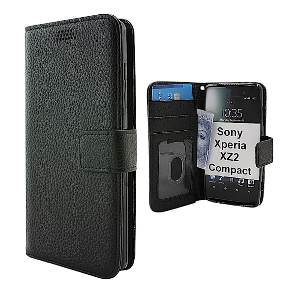 New Standcase Wallet Sony Xperia XZ2 Compact (H8324) Svart