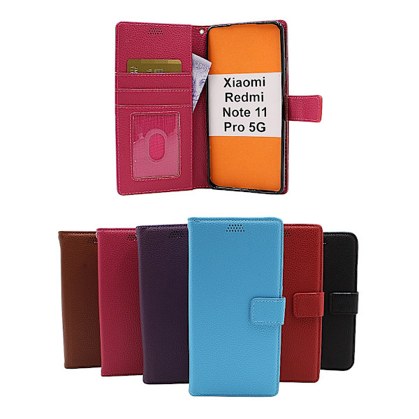 New Standcase Wallet Xiaomi Redmi Note 11 Pro 5G Röd