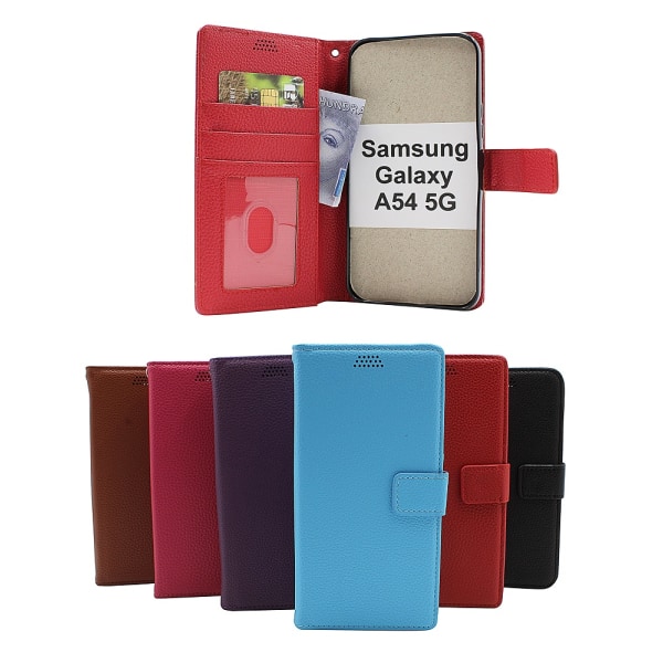 New Standcase Wallet Samsung Galaxy A54 5G Ljusblå