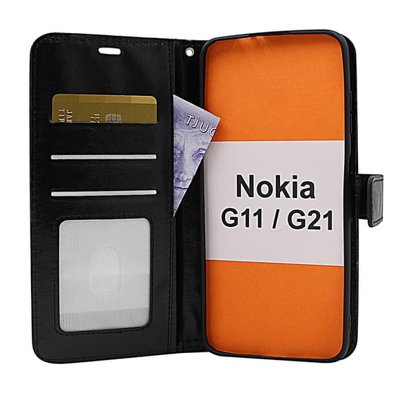 Crazy Horse Wallet Nokia G11 / G21 Turkos