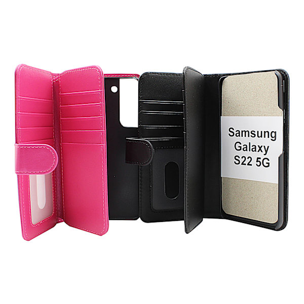 Skimblocker XL Wallet Samsung Galaxy S22 5G Svart