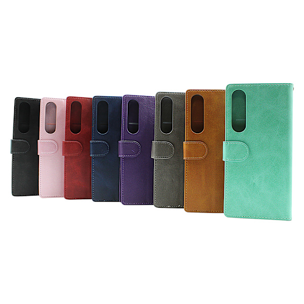 Zipper Standcase Wallet Sony Xperia 1 V 5G (XQ-DQ72) Grå