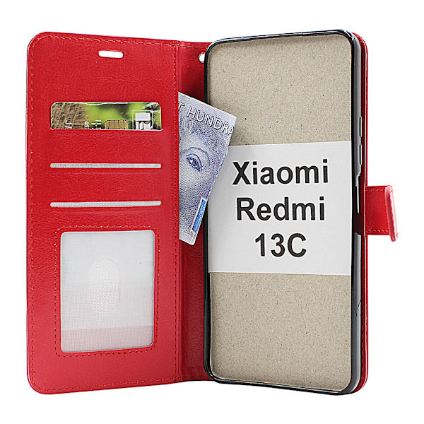 Crazy Horse Wallet Xiaomi Redmi 13C Grön
