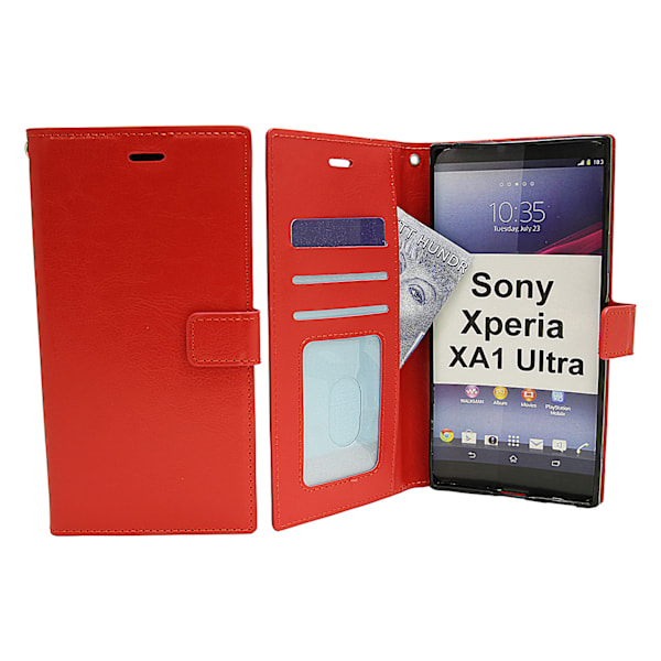 Crazy Horse Wallet Sony Xperia XA1 Ultra (G3221) Röd