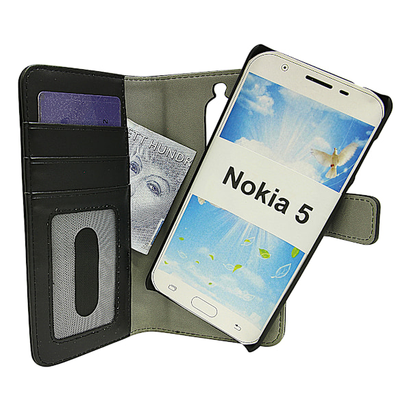 Magnet Wallet Nokia 5 Svart