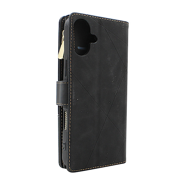 XL iPhone 16 Plus Lyx Plånboksfodral Marinblå
