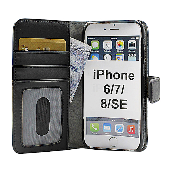 Skimblocker Magnet Wallet iPhone 8 Svart G641