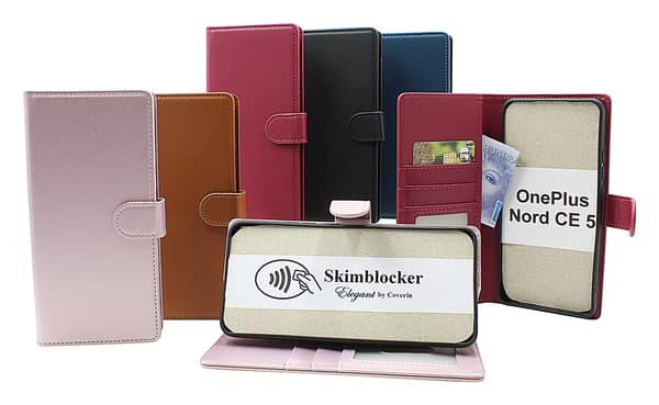 Skimblocker OnePlus Nord CE5 (CPH2719) Plånboksfodral Brandy