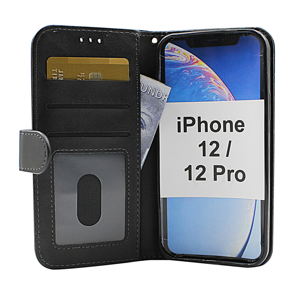 Zipper Standcase Wallet iPhone 12 / 12 Pro (6.1) Aqua