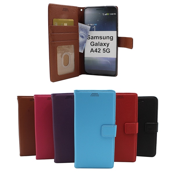 New Standcase Wallet Samsung Galaxy A42 5G (Svart) Svart
