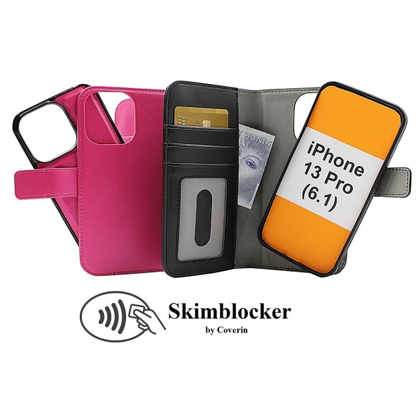 Skimblocker Magnet Fodral iPhone 13 Pro (6.1) Svart