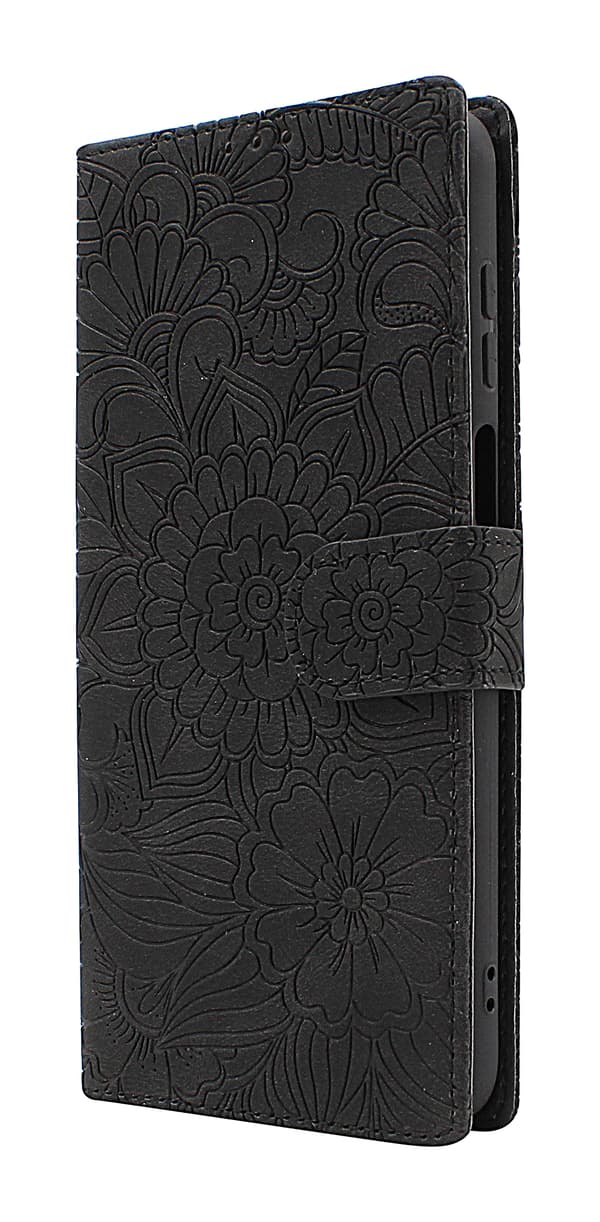 Flower Standcase Wallet Motorola Moto E32s Aqua