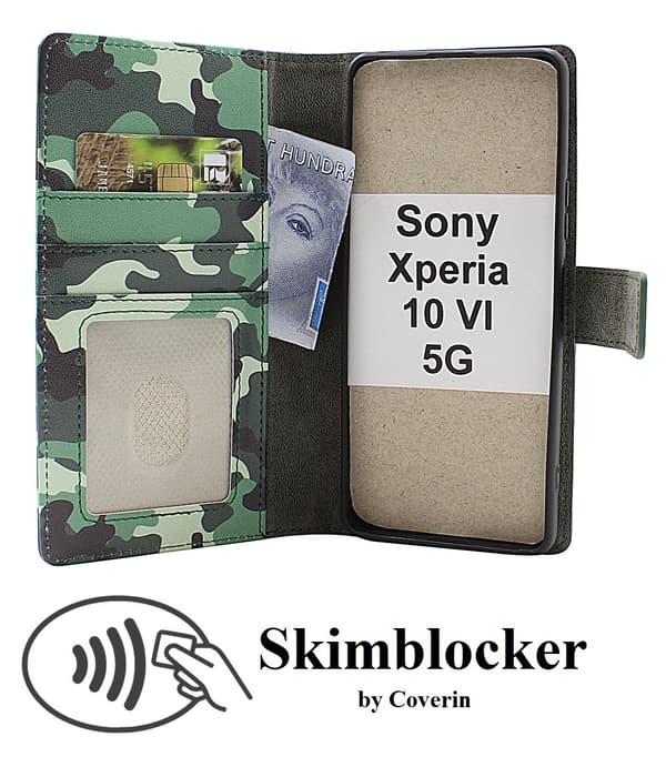 Skimblocker Xperia 10 VI 5G Magnet Plånboksfodral Design