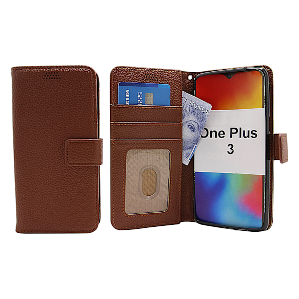 New Standcase Wallet OnePlus 3 Brun