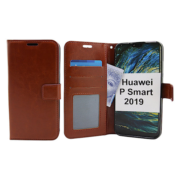 Crazy Horse Wallet Huawei P Smart 2019 Brun