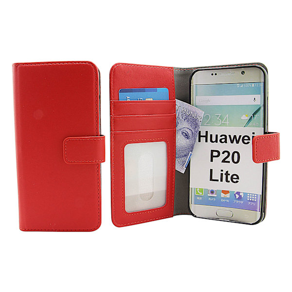Skimblocker Magnet Wallet Huawei P20 Lite Röd