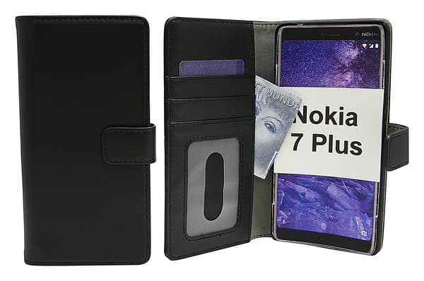 Magnet Wallet Nokia 7 Plus Svart