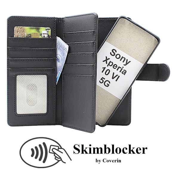 Skimblocker Sony Xperia 10 VI 5G XL Magnet Plånboksfodral Svart