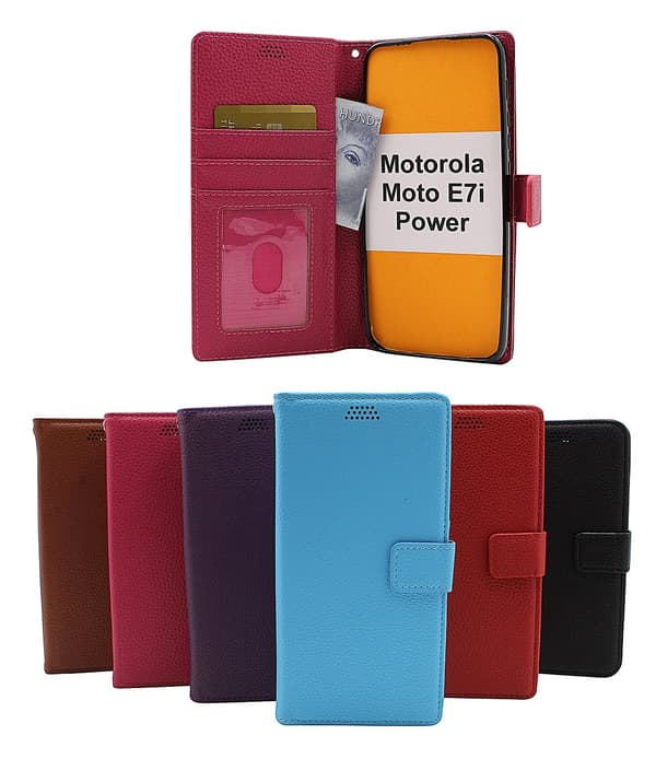 New Standcase Wallet Motorola Moto E7i Power Röd