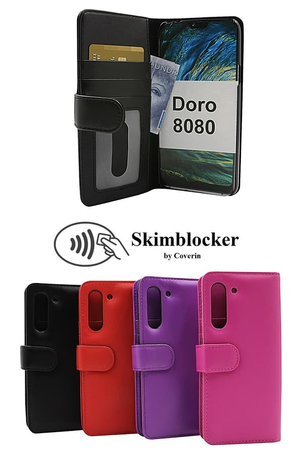 Skimblocker Plånboksfodral Doro 8080 Hotpink