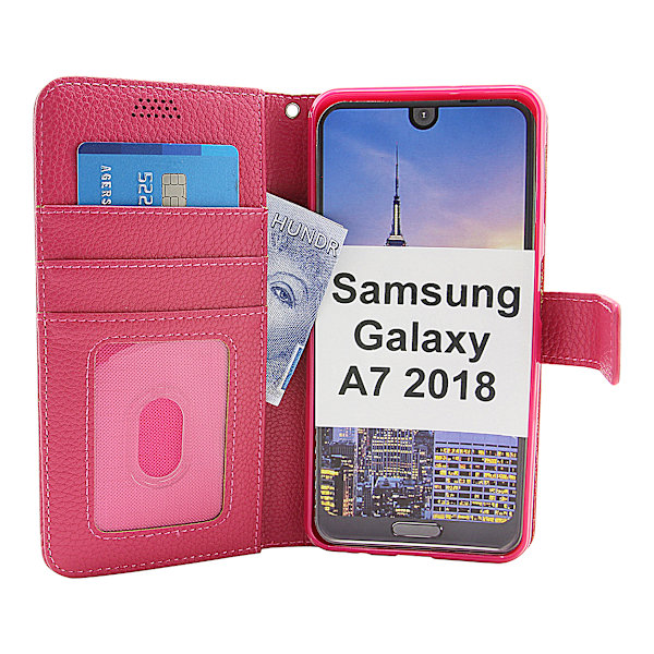 New Standcase Wallet Samsung Galaxy A7 2018 (A750FN/DS) Hotpink