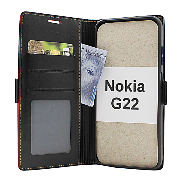 Lyx Standcase Wallet Nokia G22 Mörkgrön