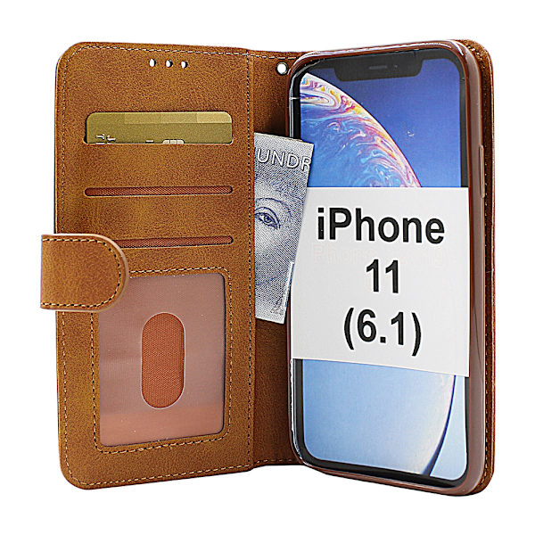 Zipper Standcase Wallet iPhone 11 (6.1) Brun