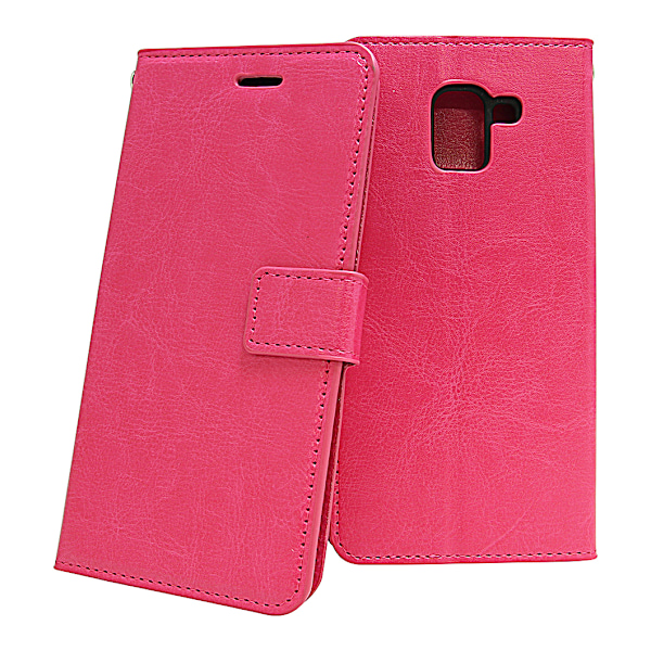 Crazy Horse Wallet Samsung Galaxy J6 2018 (J600FN/DS) Hotpink
